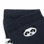 Носки женские махровые «Панда», цвет тёмно-синий, размер 23-25 - Фото 3
