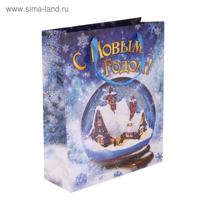 Пакет ламинированный MS НГ новогодний вечер блестка - Фото 1