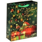 Пакет ламинированный ML НГ веселого нового года блестка - Фото 3