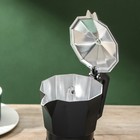 Кофеварка гейзерная Доляна Alum black, на 6 чашек, 300 мл, цвет чёрный - Фото 3