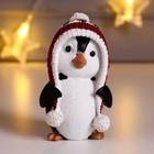 Сувенир полистоун "Пингвинёнок Тико в красной шапке-ушанке с помпоном" 8,5х5х5 см - Фото 4