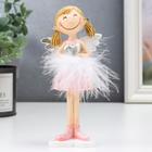 Фигурка полистоун «Ангел-малышка с хвостиками, с сердечком», пух, 16×5.5×7.5 см - Фото 1