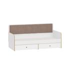 Кровать с ящиками Вуди 11.02 , с/м 900х2000, 2092х944х965, Белый/Дуб золотой - фото 120398131