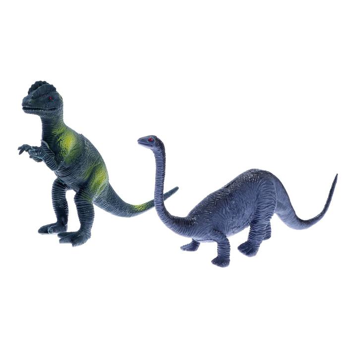 Набор динозавров «Юрский период», 2 штуки, МИКС - Фото 1