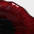 Блюдо стеклянное сервировочное «Флора», d=21 см, цвет красный - Фото 5