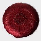 Блюдо стеклянное сервировочное «Флора», d=33 см, цвет красный - Фото 2