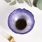 Салатник стеклянный «Флора», d=14 см, цвет сиреневый - Фото 2