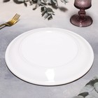 Тарелка фарфоровая обеденная Balance, d=25 см, цвет чёрный - Фото 3