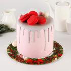 Подложка под торт усиленная «Новогодняя пора», 26 см, 2 мм - Фото 2