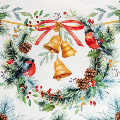 Скатерть новогодняя «Этель» Christmas bells, 150×180±2 см с ГМВО, 100% хлопок, саржа 190 г/м²