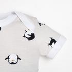 Боди Крошка Я "Пингвин", рост 62-68 см, серый - фото 24578333