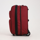 Чемодан малый 20", отдел на молнии, с расширением, наружный карман, 2 колеса, цвет бордовый - Фото 4