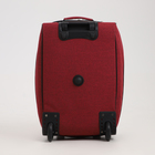Чемодан малый 20", отдел на молнии, с расширением, наружный карман, 2 колеса, цвет бордовый - Фото 5