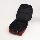 Чемодан малый 20", отдел на молнии, с расширением, наружный карман, 2 колеса, цвет бордовый - Фото 8