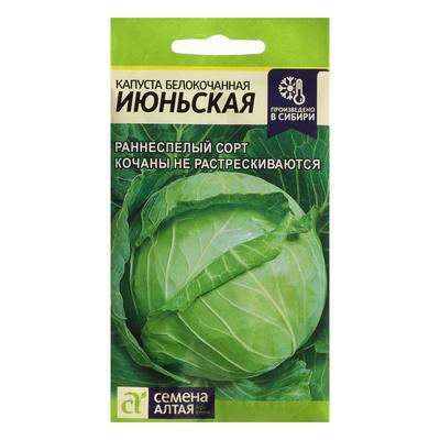 Семена Капуста белокочанная «Июньская», 0.5 г, «Семена Алтая»