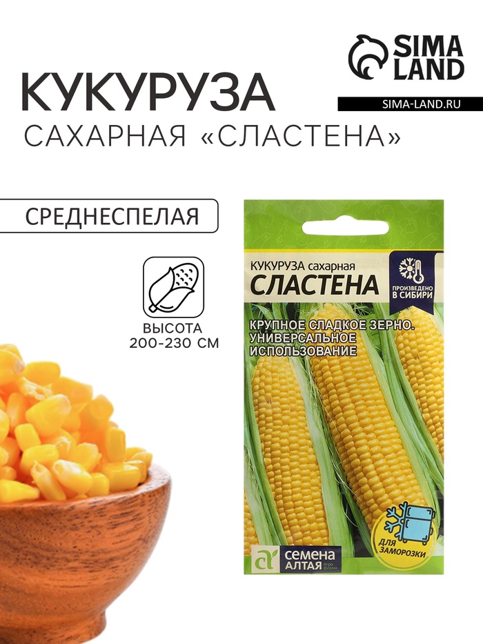 Семена Кукуруза сахарная «Сластена», 5 г, «Семена Алтая» - Фото 1
