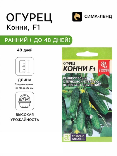Семена Огурец «Конни», F1, 5 шт., «Семена Алтая»
