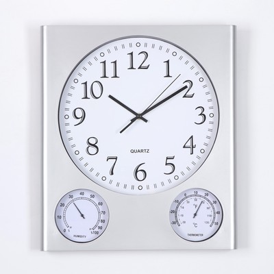 Часы настенные интерьерные "Верность", d-32.5 см, термометр, гигрометр, дискретный ход