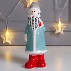 Сувенир керамика "Дед Мороз в кафтане, с красным мешком" цветной 18,3х6,5х8,1 см - фото 24719077