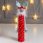 Фигурка керамика «Высокий лось», красный с бирюзовыми рогами, 22.3×5×6.3 см - Фото 1