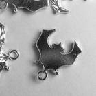 Декор металл для творчества "Летучая мышь" серебро 2802 1,6х2 см - Фото 2