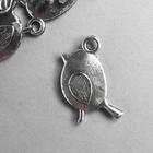 Декор металл для творчества «Птенчик», под серебро, 1.8?1.5 см (комплект 15 шт) - фото 50164595