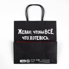 Пакет подарочный новогодний «Чтобы всё хотелось», 22 х 22 х 11 см 6249077 - фото 16303633