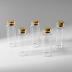 Баночки для хранения бисера, с пробкой, d=2.2×6 см, 5 шт. - Фото 2