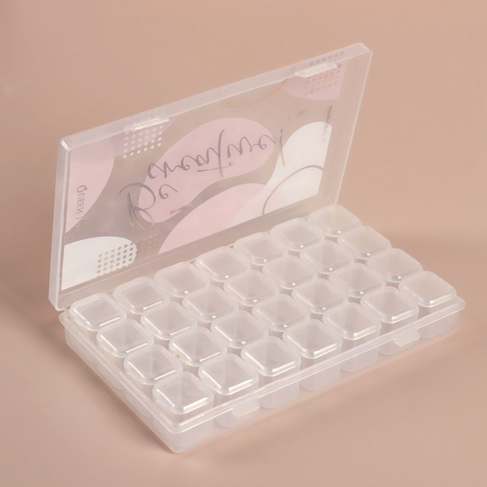 Органайзер для декора, 7 блоков, 4 ячейки, 17,5 ? 10,5 ? 2,7 см, цвет прозрачный 6991120