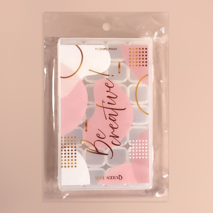 Органайзер для декора, 7 блоков, 4 ячейки, 17,5 ? 10,5 ? 2,7 см, цвет прозрачный 6991120