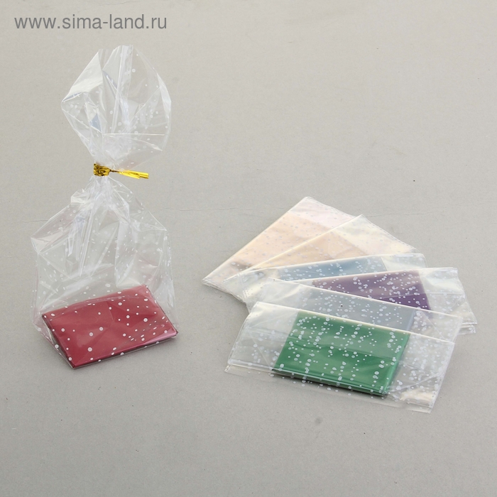 Пакет "Подарочный", с жестким дном, микс, 8 х 7 х 23 см - Фото 1