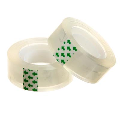 Набор 2 штуки клейкая лента 19 мм × 33 м, кристально-прозрачная, в пакете, европодвес