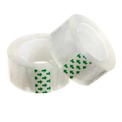 Набор: клейкая лента (2 штуки) 24 мм × 33 м, кристально-прозрачная, в пакете, европодвес