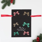Мешок подарочный новогодний «Новогодние банты», 22×31 см - Фото 3