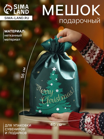 Мешок подарочный новогодний «Новогоднее чудо», 40×56 см