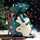 Мешок подарочный "Рождественский гость", 27 x 40,5 см - фото 295301752