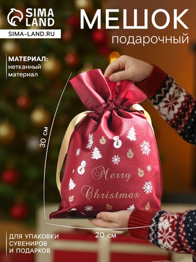 Мешок подарочный новогодний «Вихрь удачи», 20×30 см