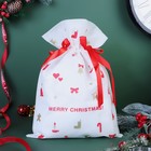 Мешок подарочный "Рождественские мелочи" белый, 27 x 40 см - фото 320304972