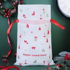 Мешок подарочный "Рождественские мелочи" белый, 27 x 40 см - Фото 2