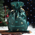 Мешок подарочный "Рождественские мелочи" зелёный, 27 x 40 см - фото 320304979