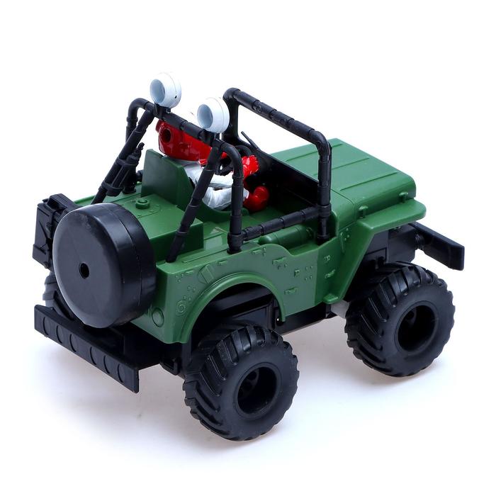 Джип радиоуправляемый «Армия», работает от батареек 50936