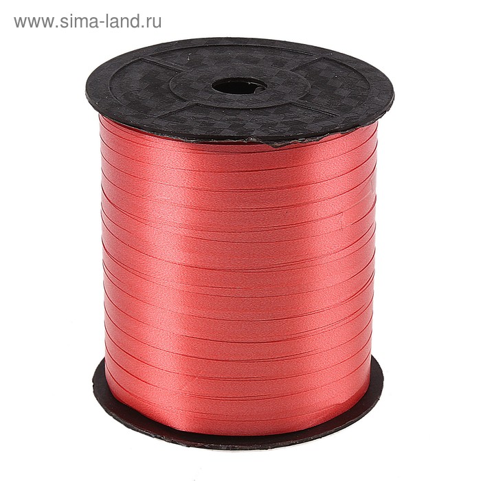 Лента упаковочная простая, красная, 0,5 см х 225 м - Фото 1