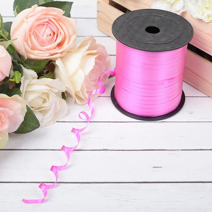 Лента упаковочная розовая, микс, 5 мм × 225 м - Фото 1