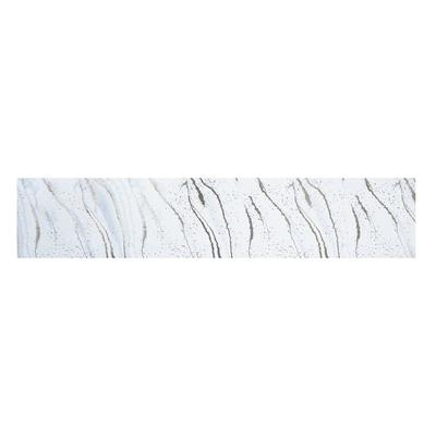 Кухонный фартук на стену «Плитка Рецциато 543», 3000×600 мм, цвет металлик/белый