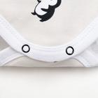 Боди Крошка Я "Пингвин", рост 68-74 см, серый - фото 24313461