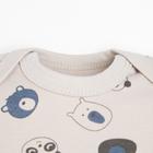 Боди детское Крошка Я «Мишка», рост 80-86 см, серое - Фото 2