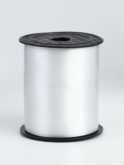 Лента упаковочная простая, матовая, белая, 0.5 см × 225 м