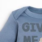 Комбинезон Крошка Я "Мишка", рост 68-74 см, синий - фото 804592361