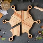 Доска для пиццы, 25х15 см, массив ясеня - Фото 2