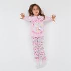 Пижама для девочки, цвет розовый, рост 104 см - Фото 2